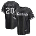 Rebec C.White Sox #20 Miguel Vargas Player Black City Connect Home Game Stitched Jerseys