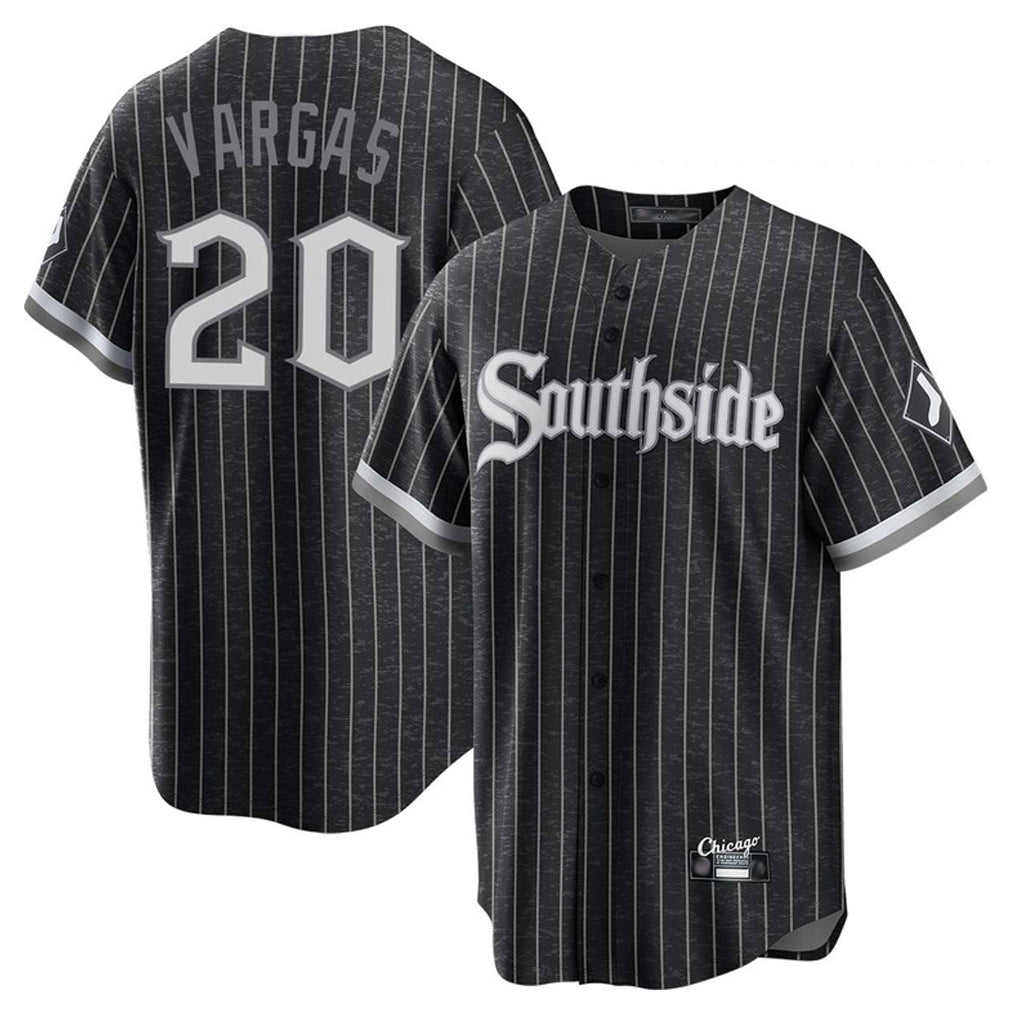 Rebec C.White Sox #20 Miguel Vargas Player Black City Connect Home Game Stitched Jerseys