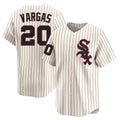 Rebec C.White Sox #20 Miguel Vargas Player Cream Cooperstown Collection Limited Home Stitched Jerseys