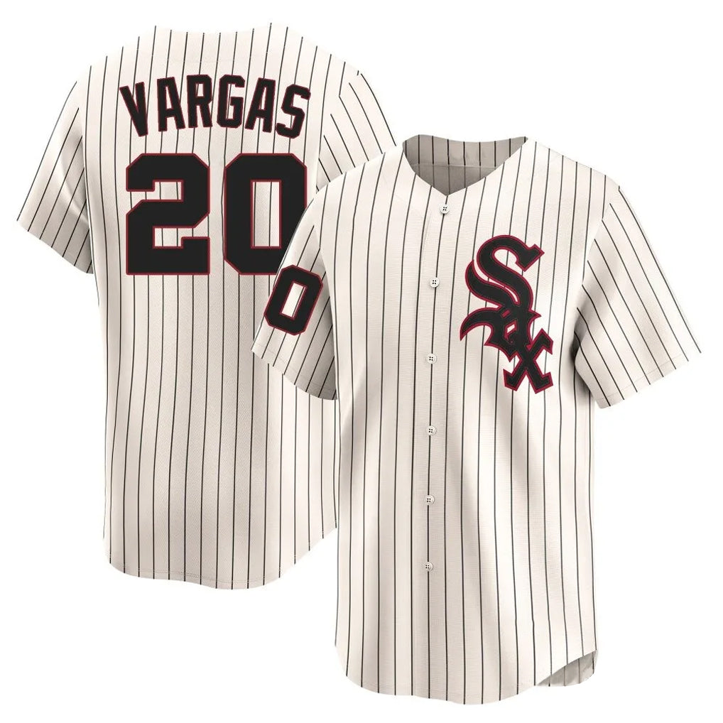 Rebec C.White Sox #20 Miguel Vargas Player Cream Cooperstown Collection Limited Home Stitched Jerseys