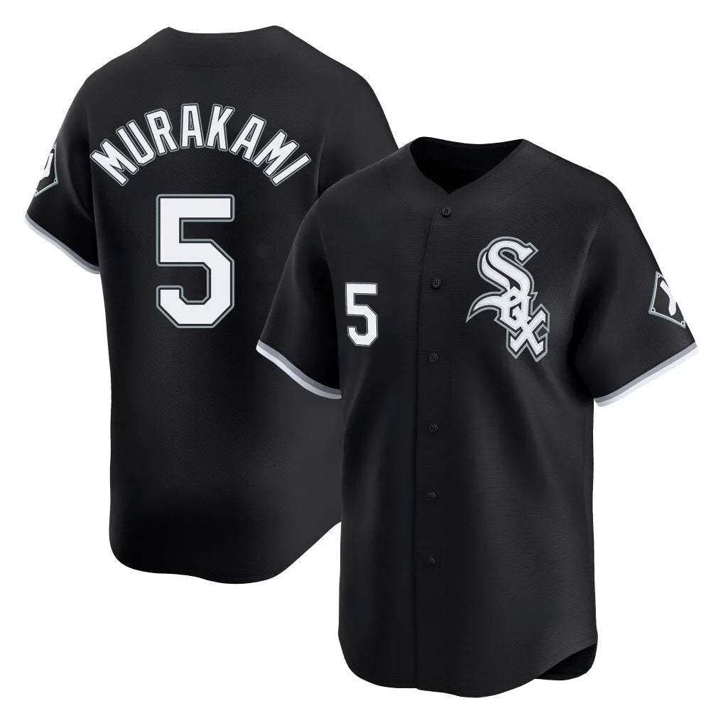 Rebec C.White Sox #5 Munetaka Murakami Player Black Limited Home Stitched Jerseys