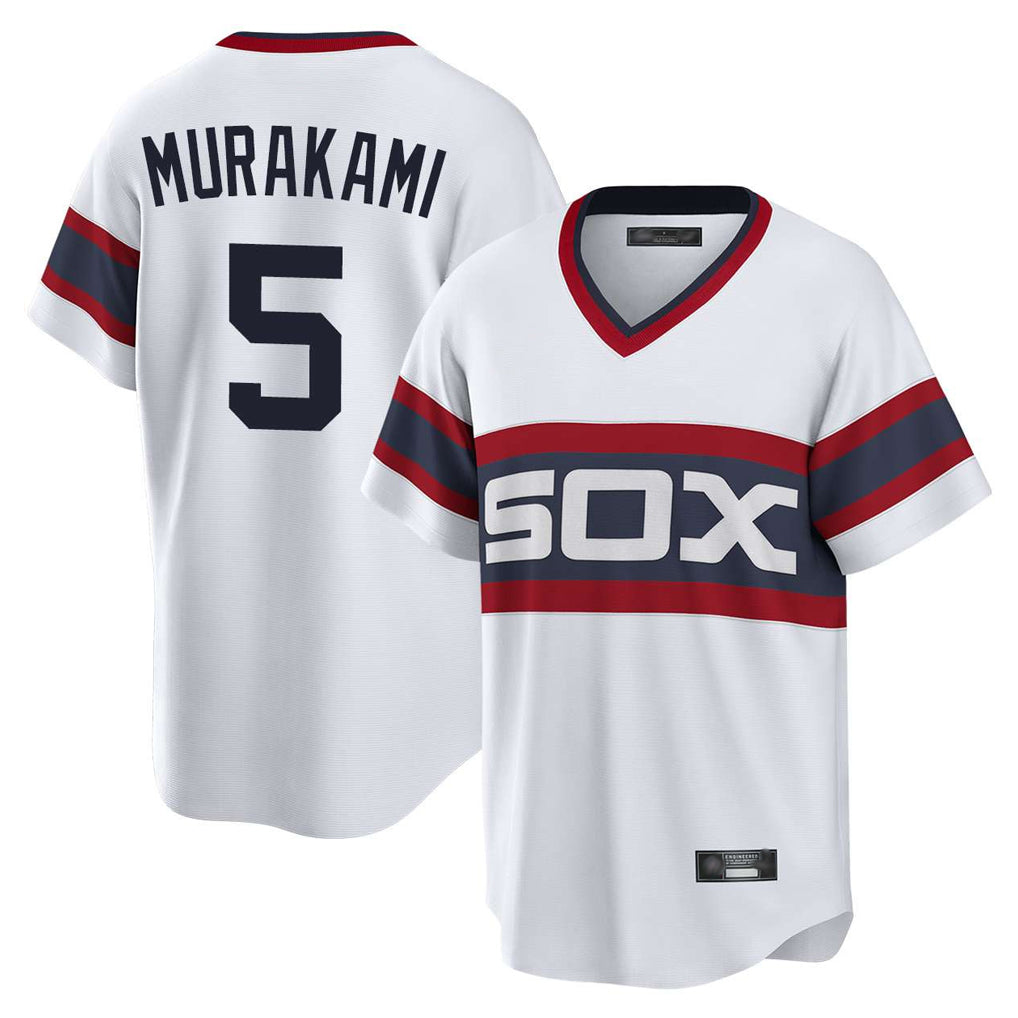 Rebec C.White Sox #5 Munetaka Murakami Player White T-shirt Home Game Stitched Jerseys
