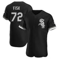 Rebec C.White Sox #72 Carlton Fisk Player Black Limited Elite Home Stitched Jerseys