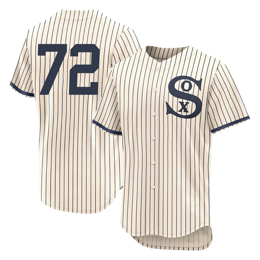 Rebec C.White Sox #72 Carlton Fisk Player Cream Field of Dreams Limited Elite Home Stitched Jerseys