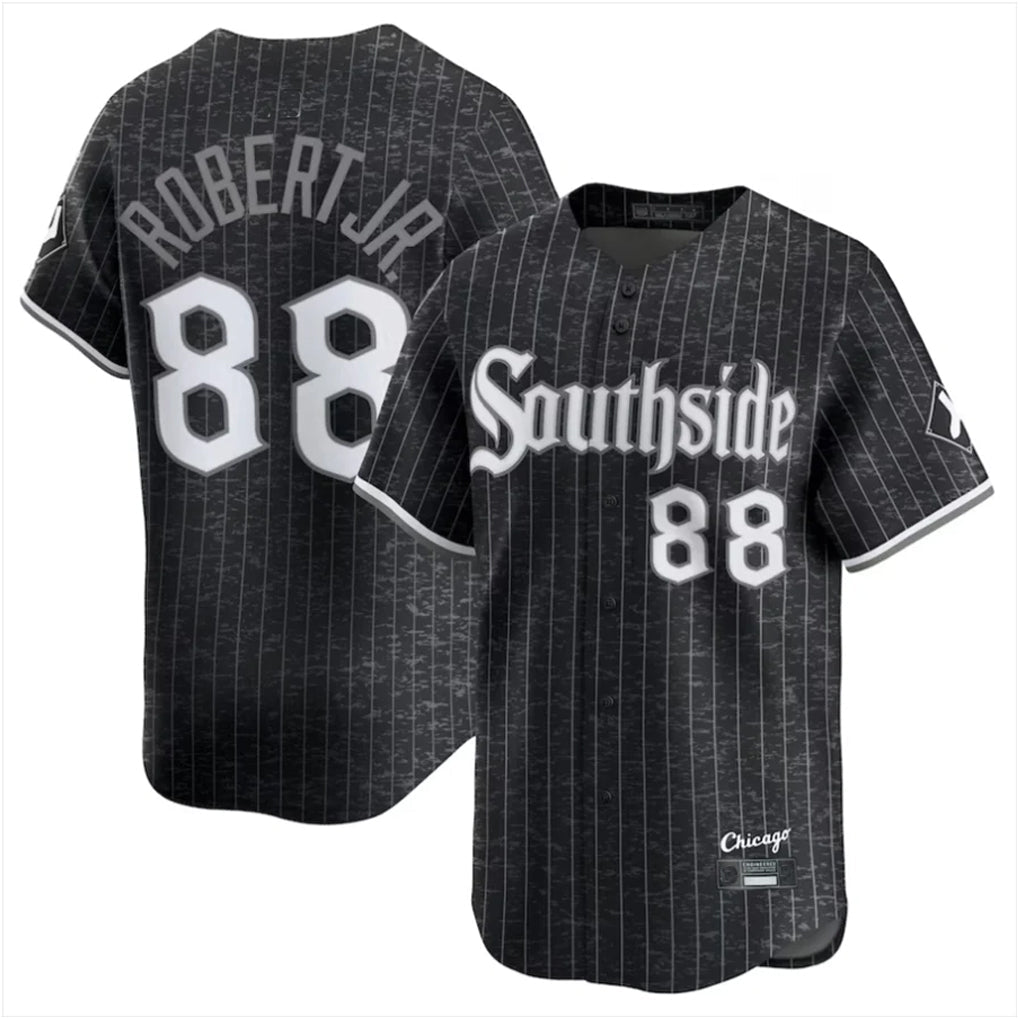 Rebec C.White Sox #88 Luis Robert Jr Player Black City Connect Limited Home Stitched Jerseys