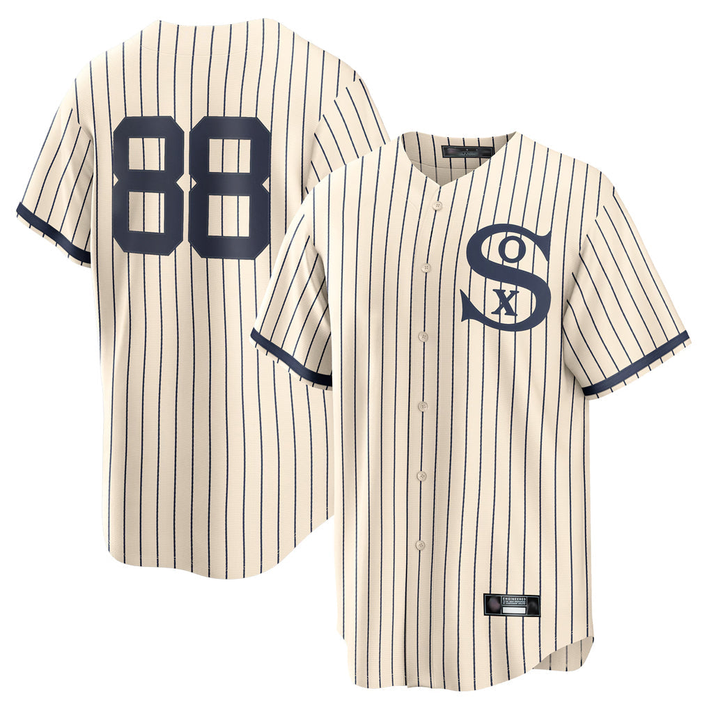 Rebec C.White Sox #88 Luis Robert Jr Player Cream Field of Dreams Home Game Stitched Jerseys