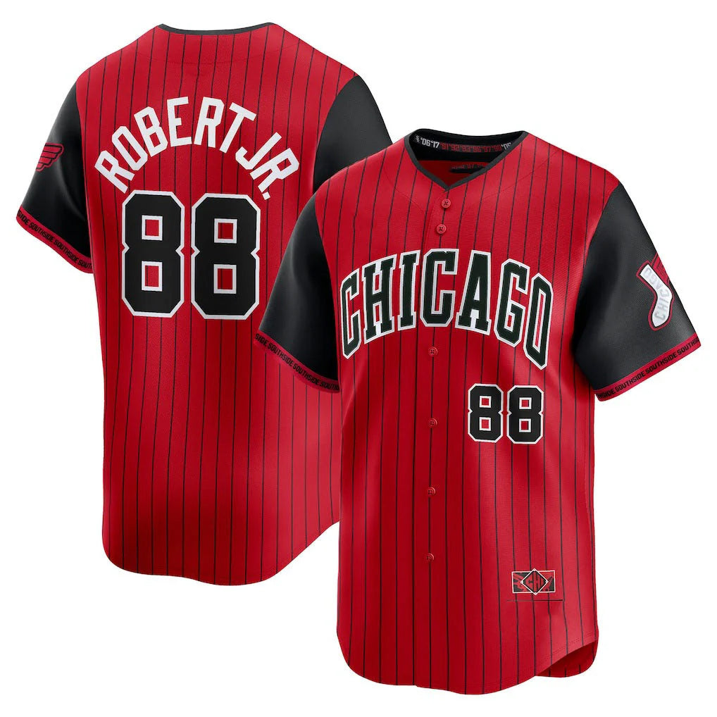 Rebec C.White Sox #88 Luis Robert Jr Player Red City Connect Limited Home Stitched Jerseys
