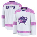 Rebec CB.Jackets White Hockey Fights Cancer Survivor Practice Jersey