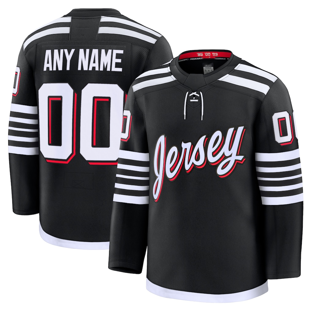 Rebec Cheap NJ.Devils Black Alternate Premium Jerseys