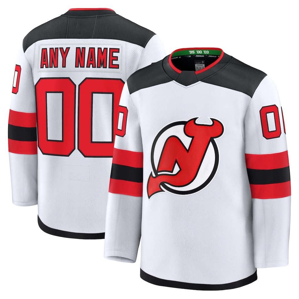 Rebec Cheap NJ.Devils White Away Premium Jerseys