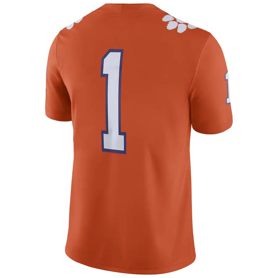 Rebec #1 C.Tigers Home Game Jersey  Football Jersey Orange Stitched American College Jerseys