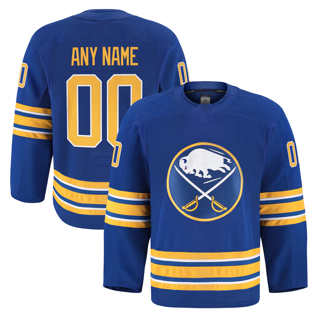 Rebec Custom B.Sabres Royal Home Authentic Pro Stitched Jerseys