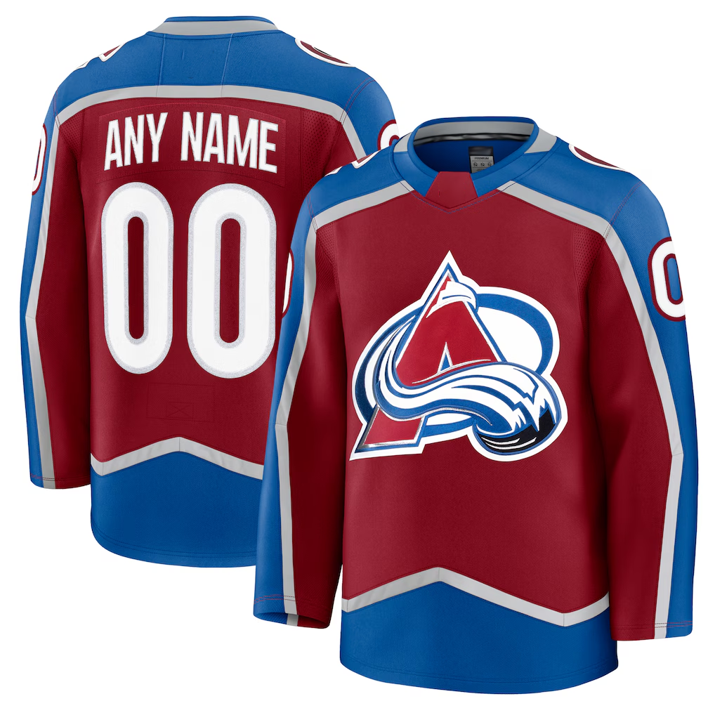 Rebec Custom C.Avalanche Burgundy Home Premium Jerseys