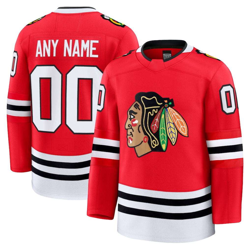 Rebec Custom C.Blackhawks Red Home Premium Jerseys