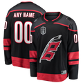 Rebec Custom C.Hurricanes Black 2026 Stanley Cup Champions Home Breakaway Custom Stitched Jerseys