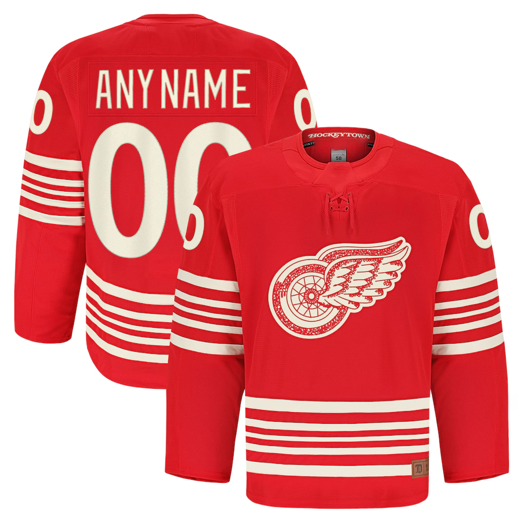 Rebec Custom DR.Wings Red Anniversary Authentic Pro Jerseys