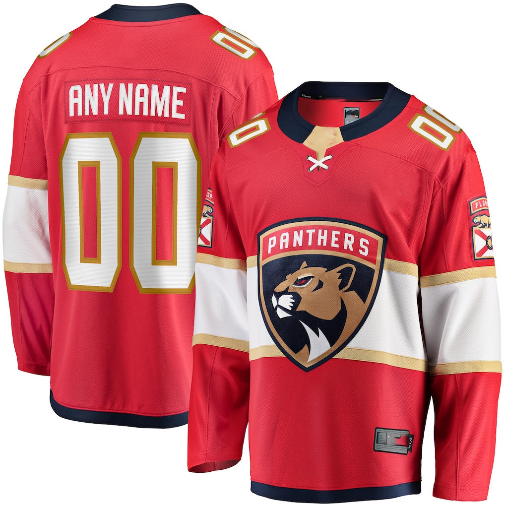 Rebec Custom F.Panthers Red Home Breakaway Jerseys