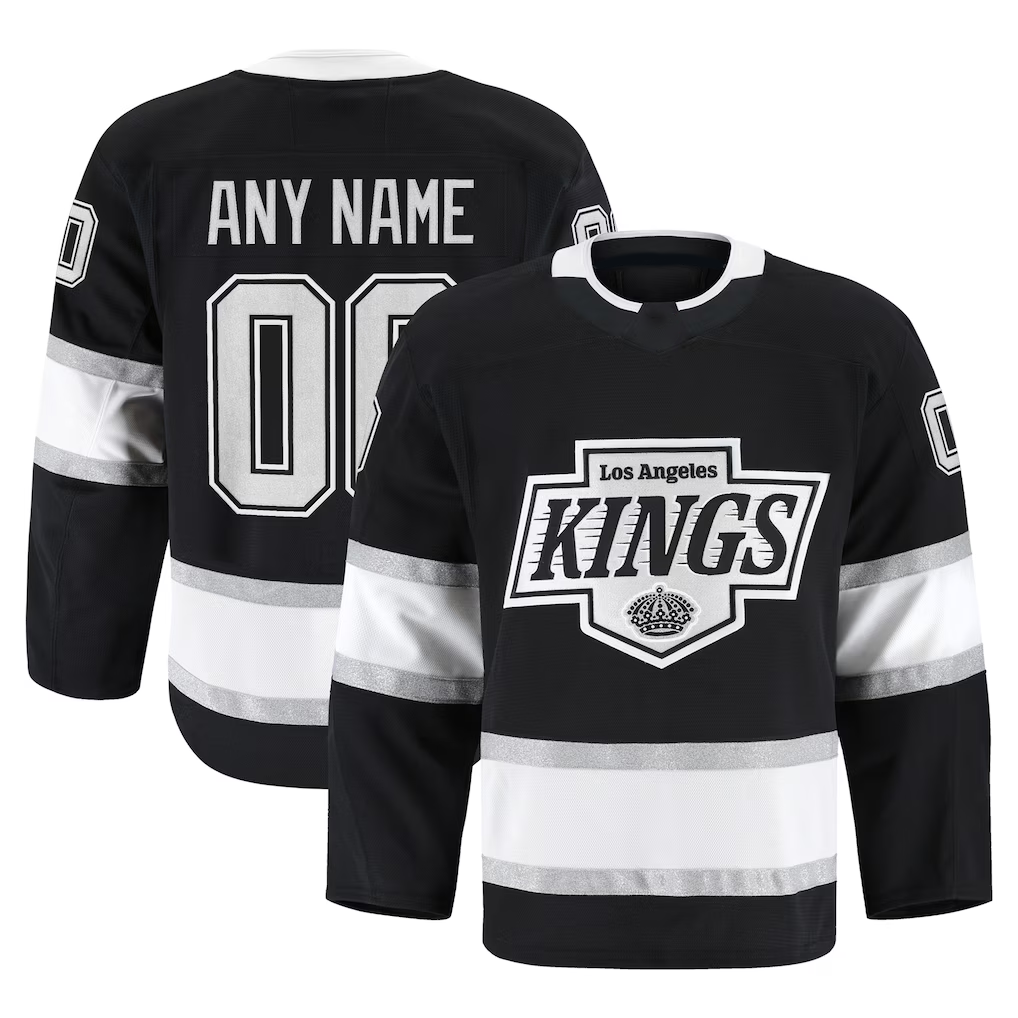 Rebec Custom LA.Kings Black Home Authentic Pro Jerseys