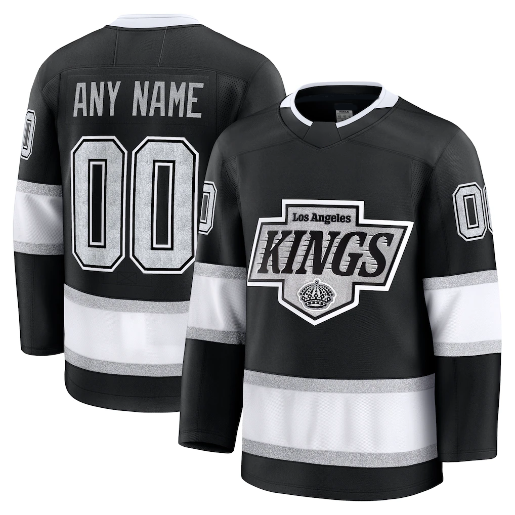 Rebec Custom LA.Kings Black Home Premium Jerseys