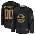 Rebec Custom NY.Islanders Black 2024 Military Appreciation Practice Jerseys