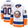 Rebec Custom NY.Islanders White Away Premium Jerseys