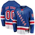 Rebec Custom NY.Rangers Blue Home Breakaway Jerseys