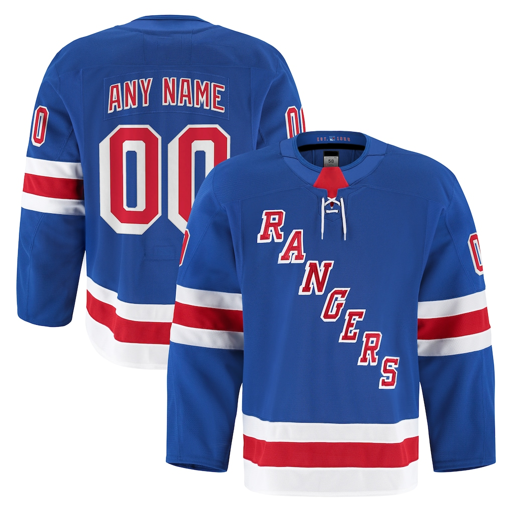 Rebec Custom NY.Rangers Royal Home Authentic Pro Jerseys