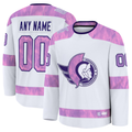 Rebec Custom O.Senators White 2024 Hockey Fights Cancer Practice Jerseys