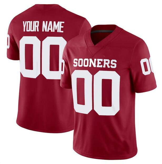 Rebec Custom O.Sooners Active Player Red Stitched Football College Jerseys