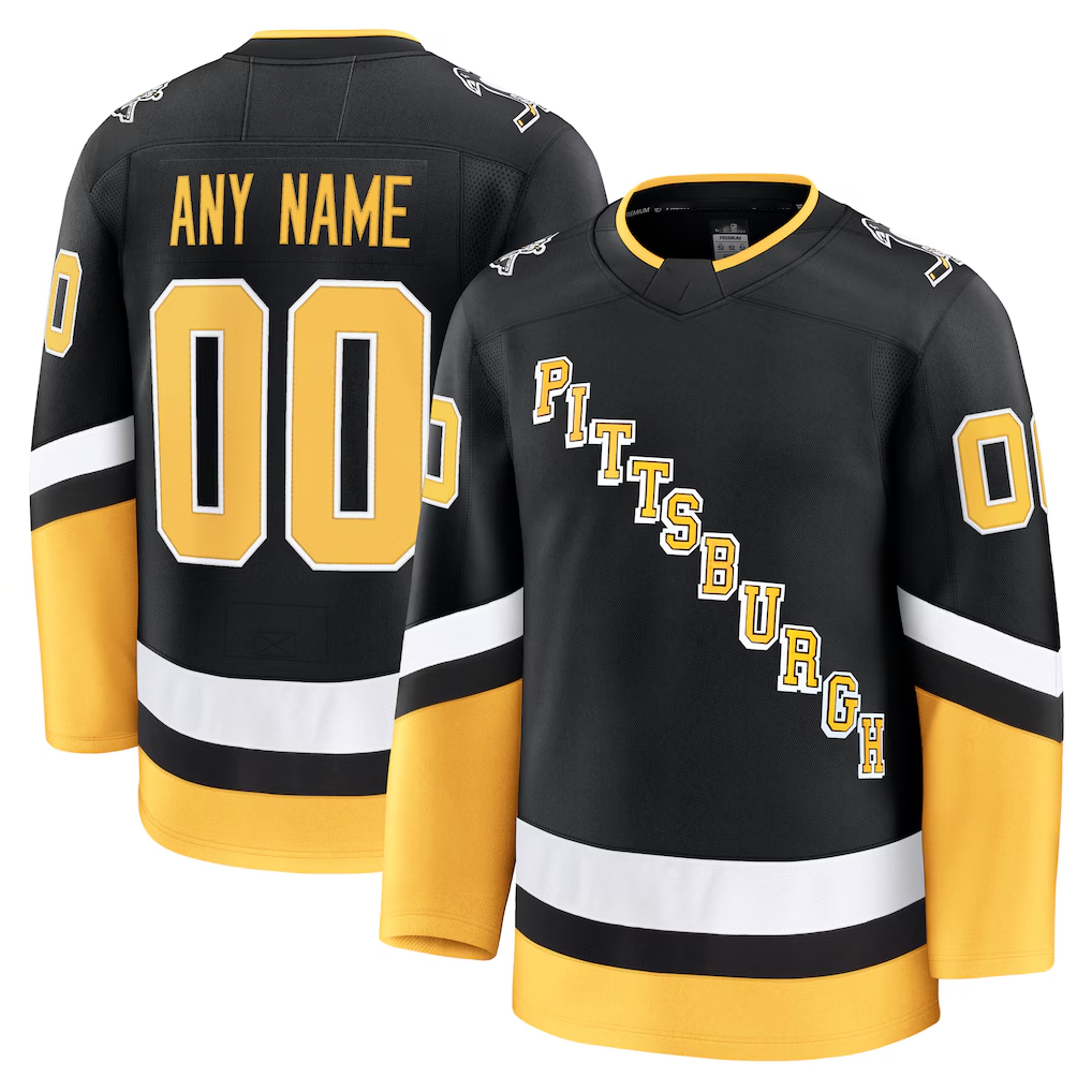 Rebec Custom P.Penguins Black Alternate Premium Jerseys