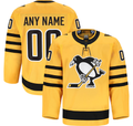 Rebec Custom P.Penguins Gold Alternate Authentic Pro Jerseys