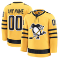 Rebec Custom P.Penguins Gold Alternate Premium Jerseys