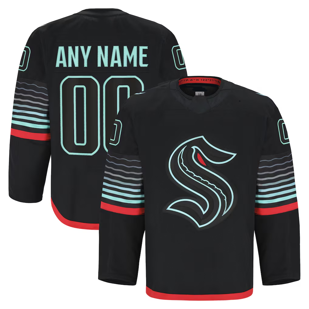 Rebec Custom S.Kraken Black Alternate Authentic Pro Jerseys