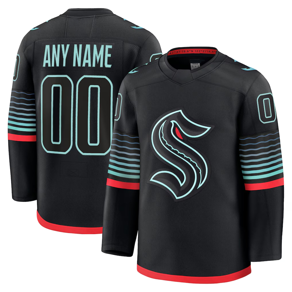 Rebec Custom S.Kraken Black Alternate Premium Jerseys