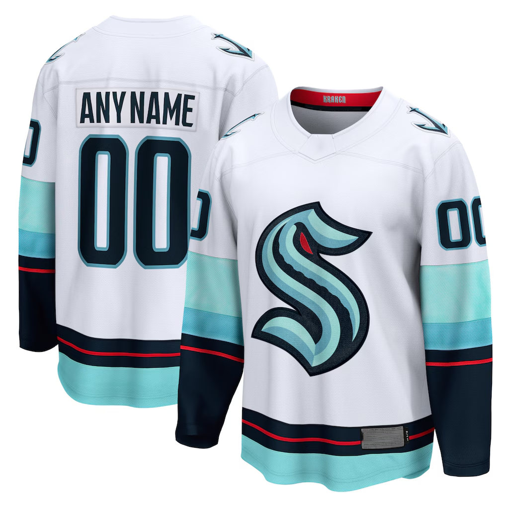 Rebec Custom S.Kraken White Away Breakaway Jerseys