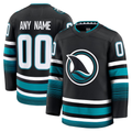 Rebec Custom SJ.Sharks Black Alternate Premium Jerseys