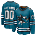 Rebec Custom SJ.Sharks Teal Home Breakaway Jerseys