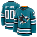 Rebec Custom SJ.Sharks Teal Home Premium Jerseys
