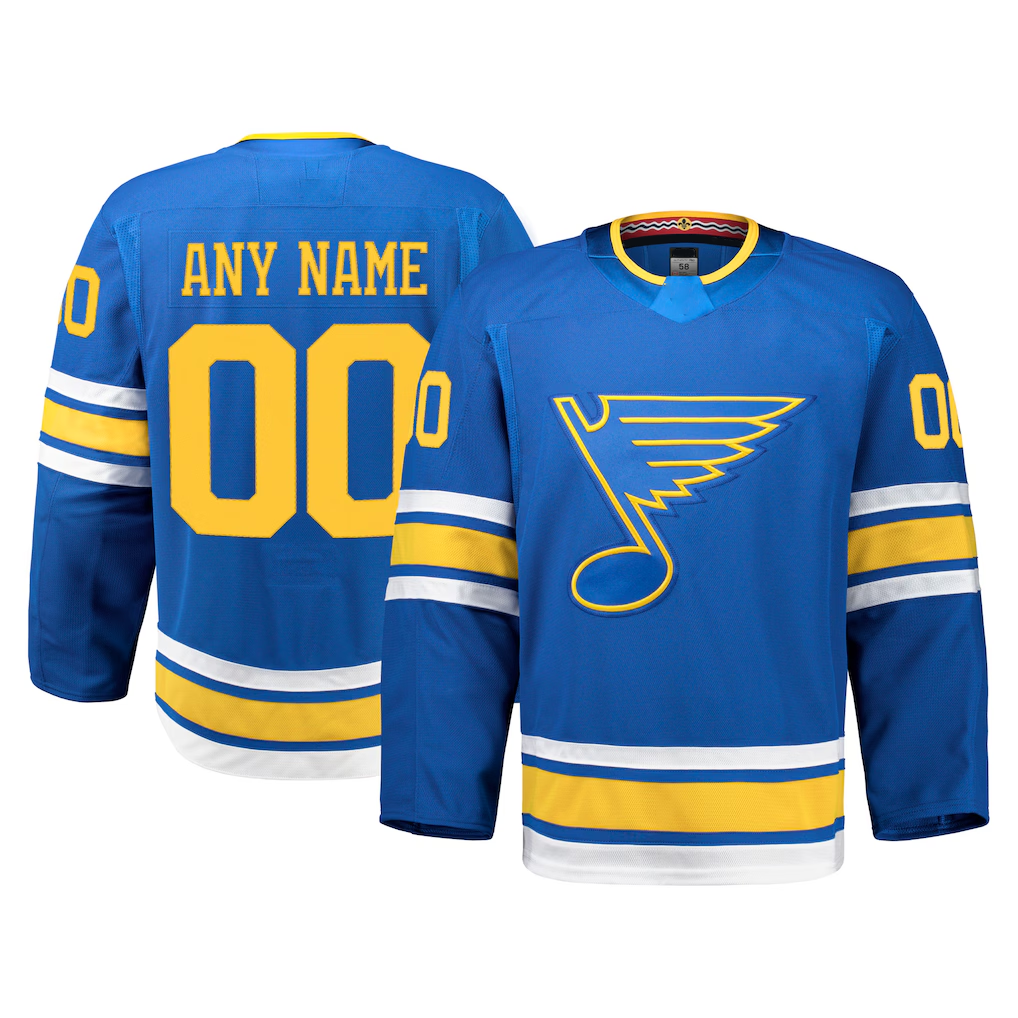Rebec Custom SL.Blues Blue Home Authentic Pro Jerseys