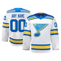 Rebec Custom SL.Blues White Away Authentic Pro Jerseys