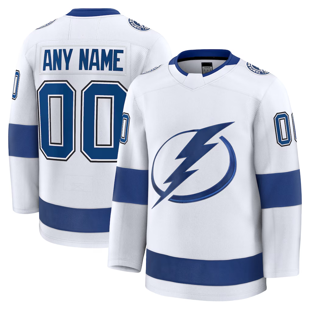 Rebec Custom TB.Lightning White Away Premium Jerseys