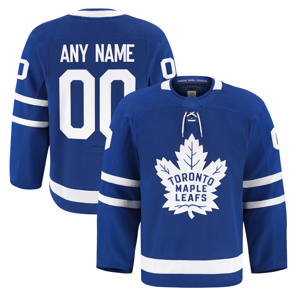 Rebec Custom TM.Leafs Blue Home Authentic Pro Jerseys
