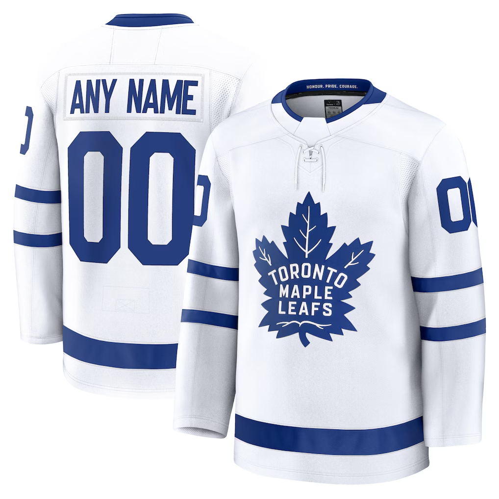 Rebec Custom TM.Leafs White Away Premium Jerseys