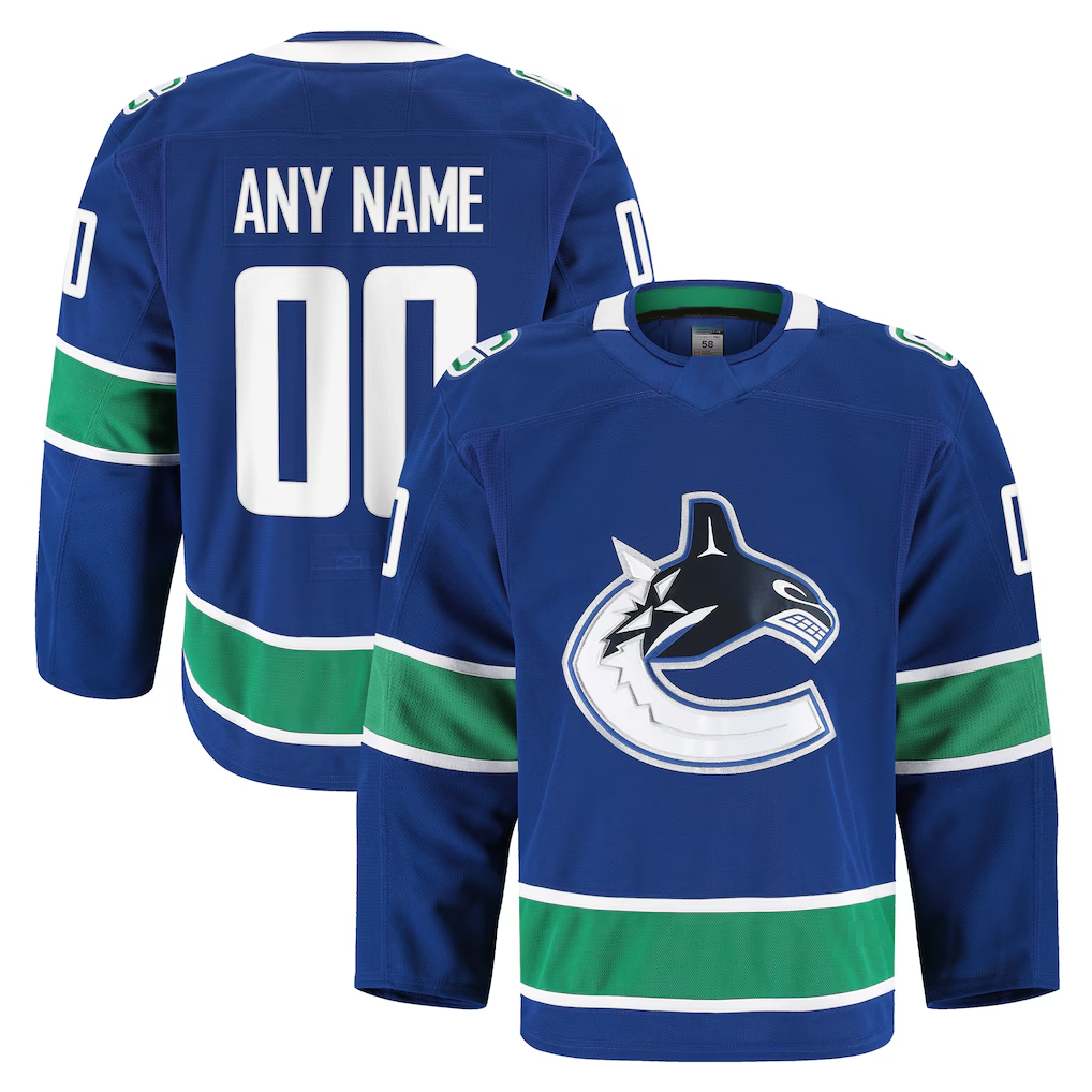 Rebec Custom V.Canucks Blue Home Authentic Pro Jerseys