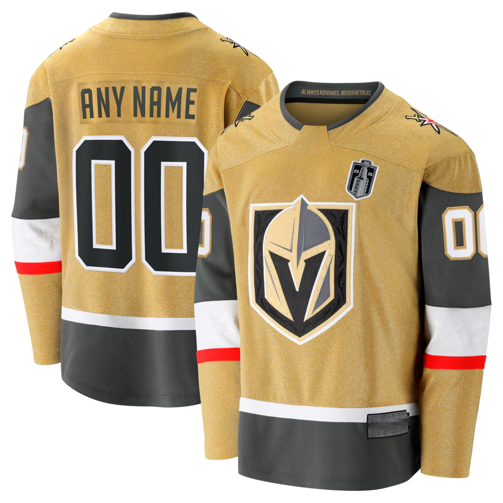 Rebec Custom VG.Knights Gold 2026 Stanley Cup Final Breakaway Jerseys