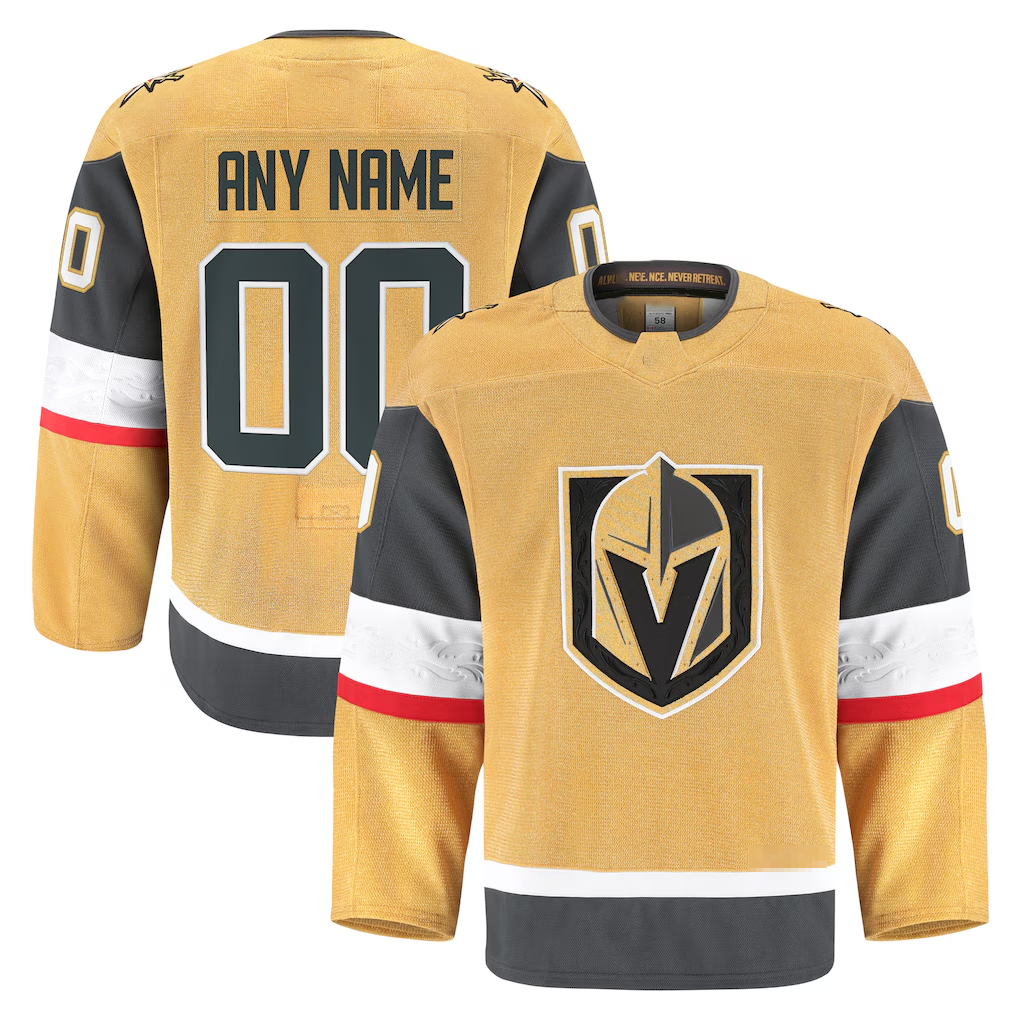 Rebec Custom VG.Knights Gold Home Authentic Pro Jerseys