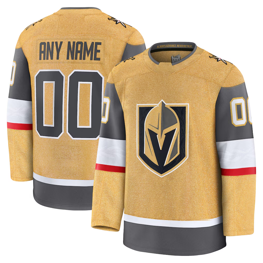 Rebec Custom VG.Knights Gold Home Premium Jerseys