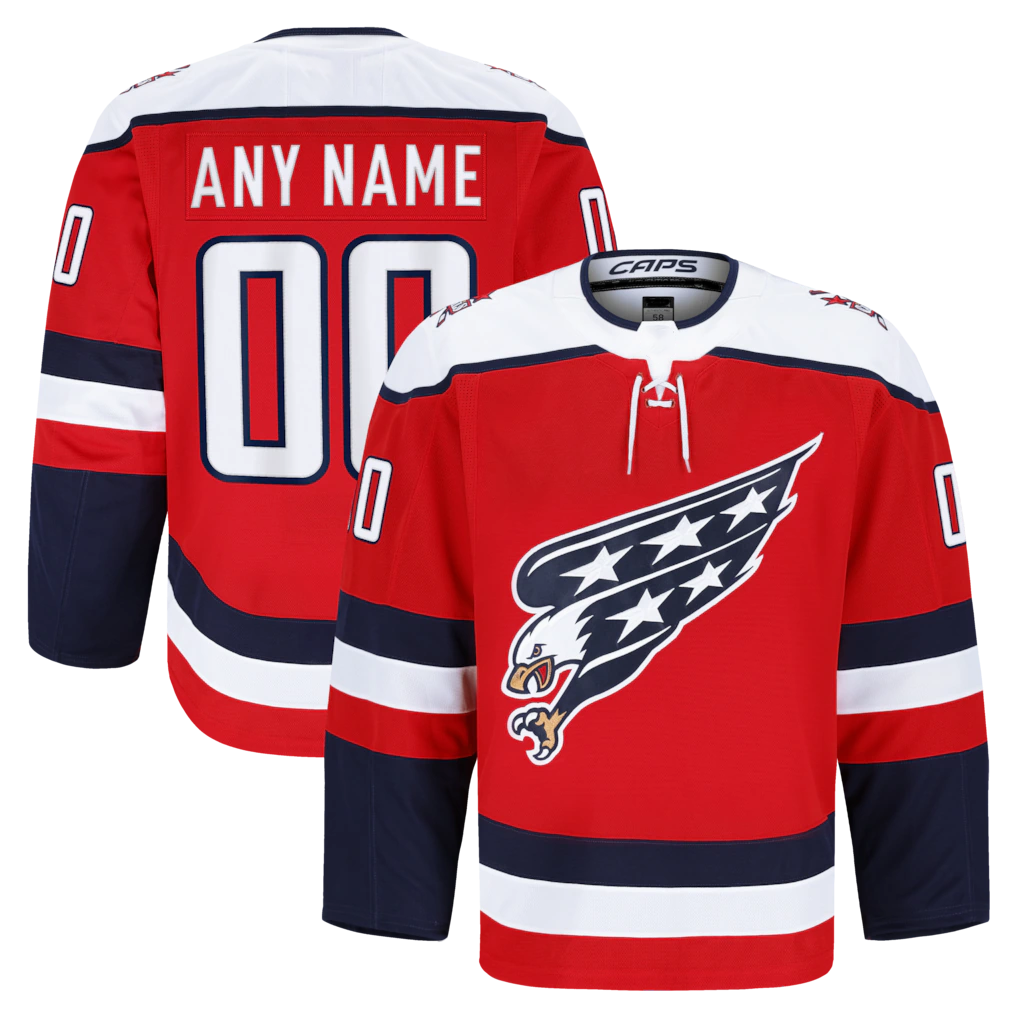 Rebec Custom W.Capitals Red Alternate Authentic Pro Jerseys