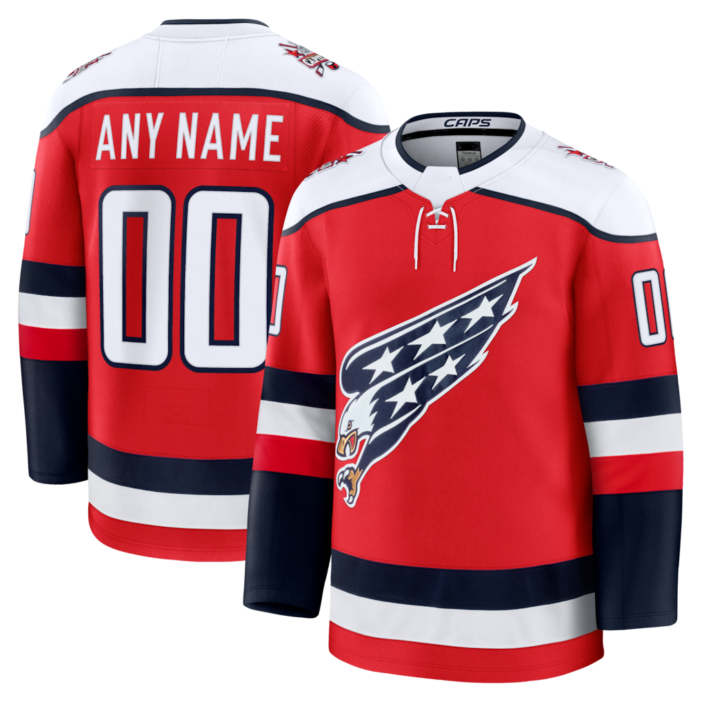 Rebec Custom W.Capitals Red Alternate Premium Jerseys
