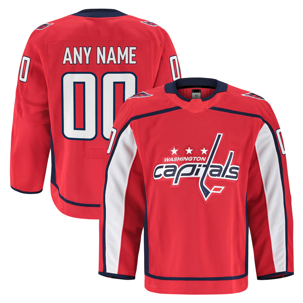 Rebec Custom W.Capitals Red Home Authentic Pro Jerseys